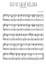 Téléchargez l'arrangement pour piano de la partition de Traditionnel-Dio-vi-salve-Regina en PDF